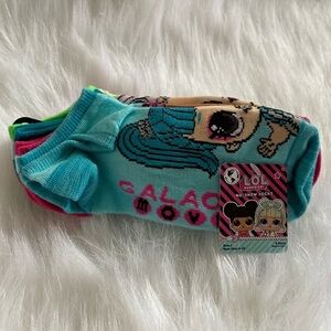 New L.O.L  Surprise Girls No Show  Socks Size L Shoe Size 4-10 6‎ Pair